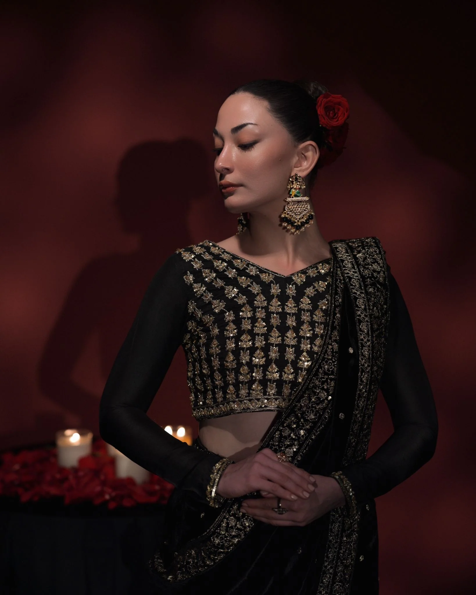 Black velvet SAREE - Image 6