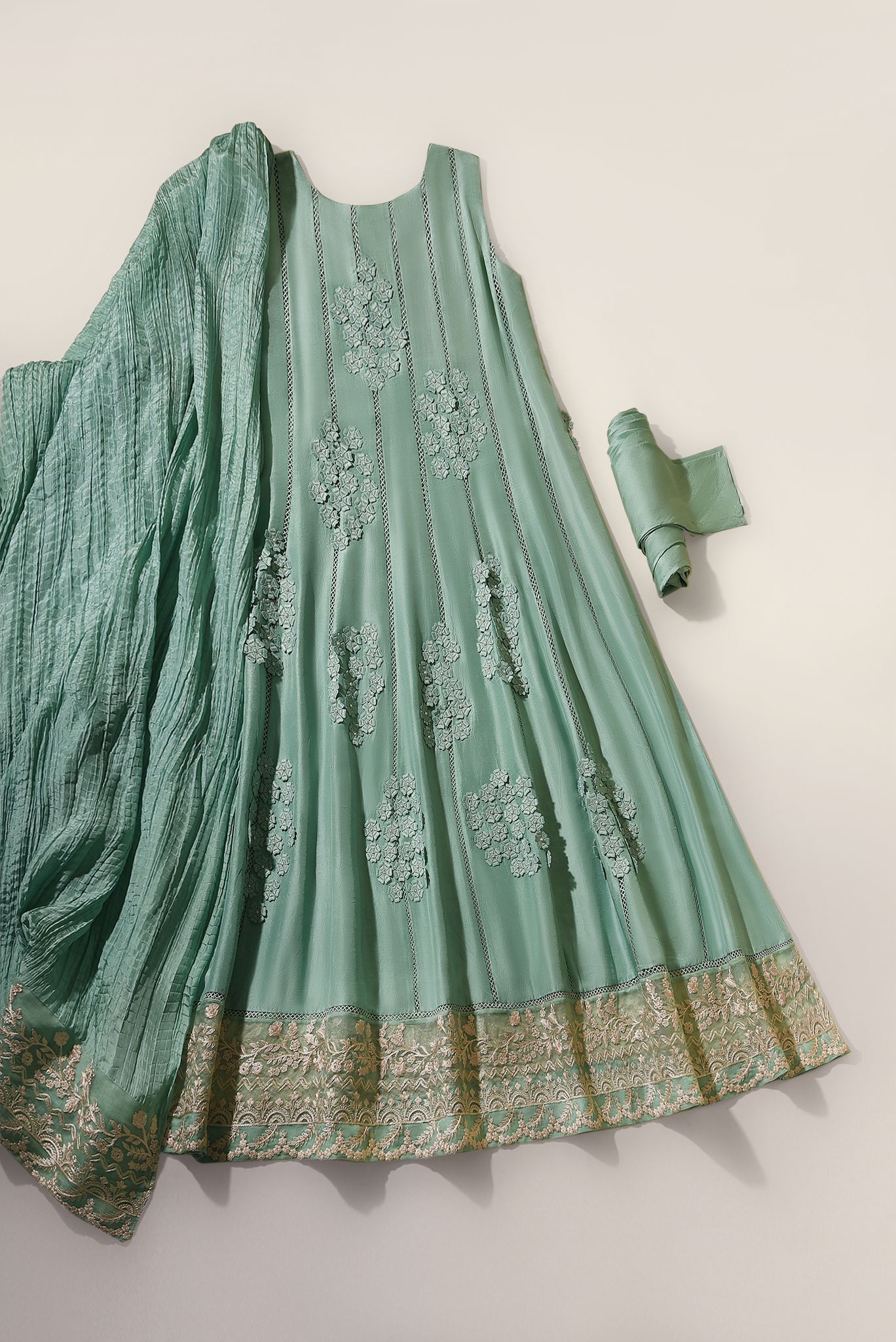 Floral Angrakha Mint - Image 4