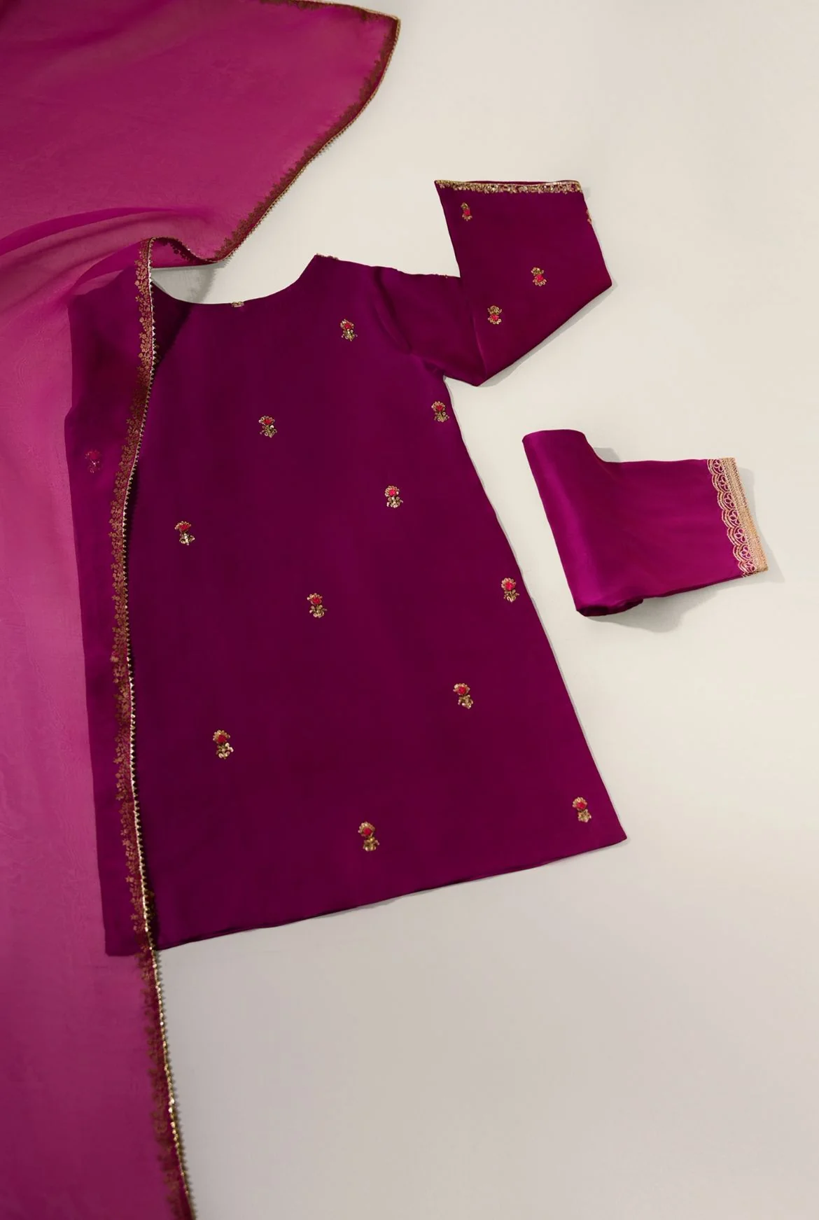 Magenta Shalwar Suit - Image 3