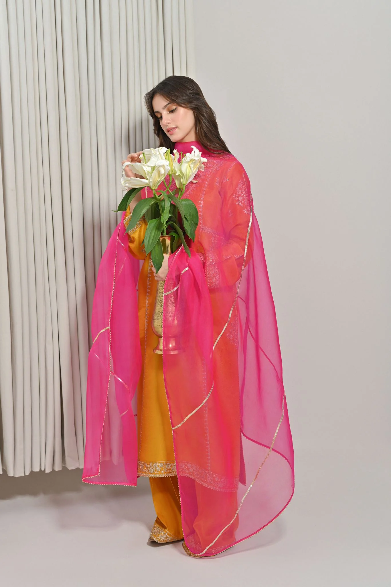 Mahnoor Yellow Zari