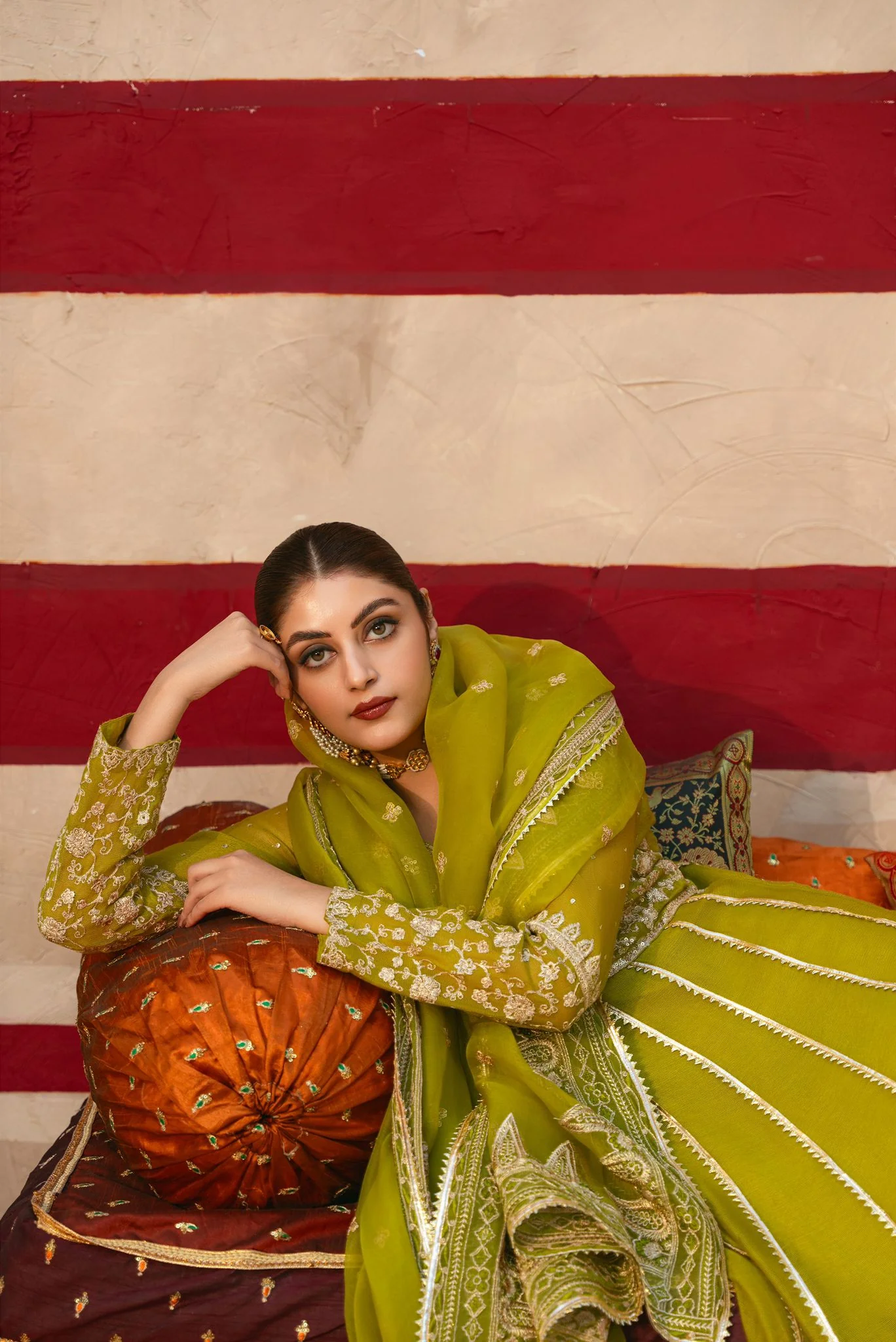 Mehndi Green Pishwas - Image 5