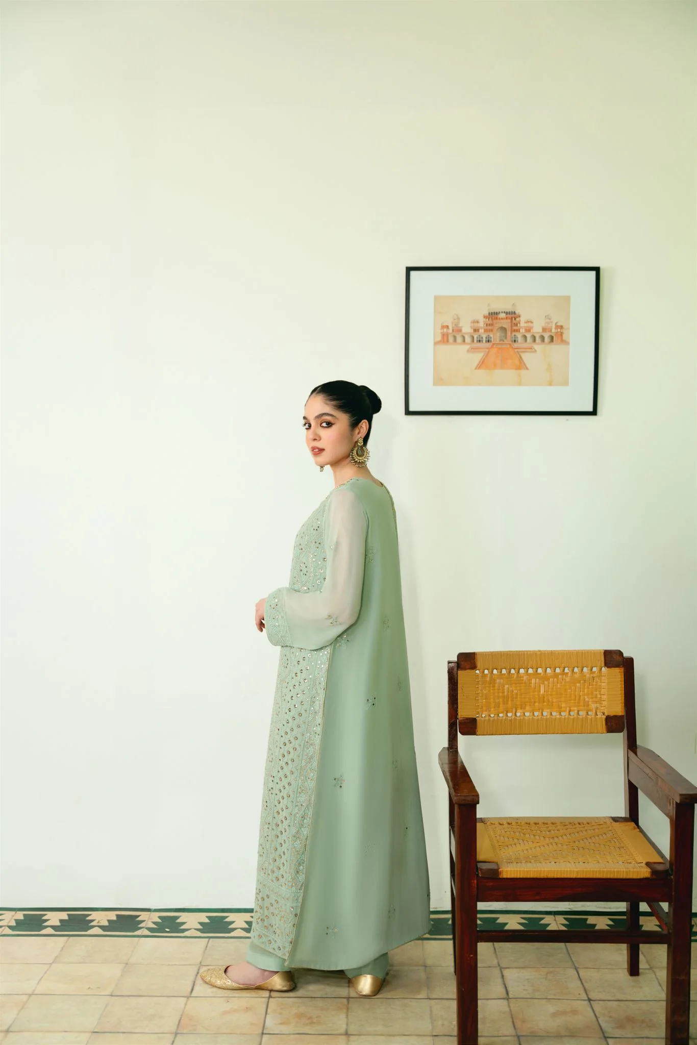 Mint Green Chikankari - Image 3