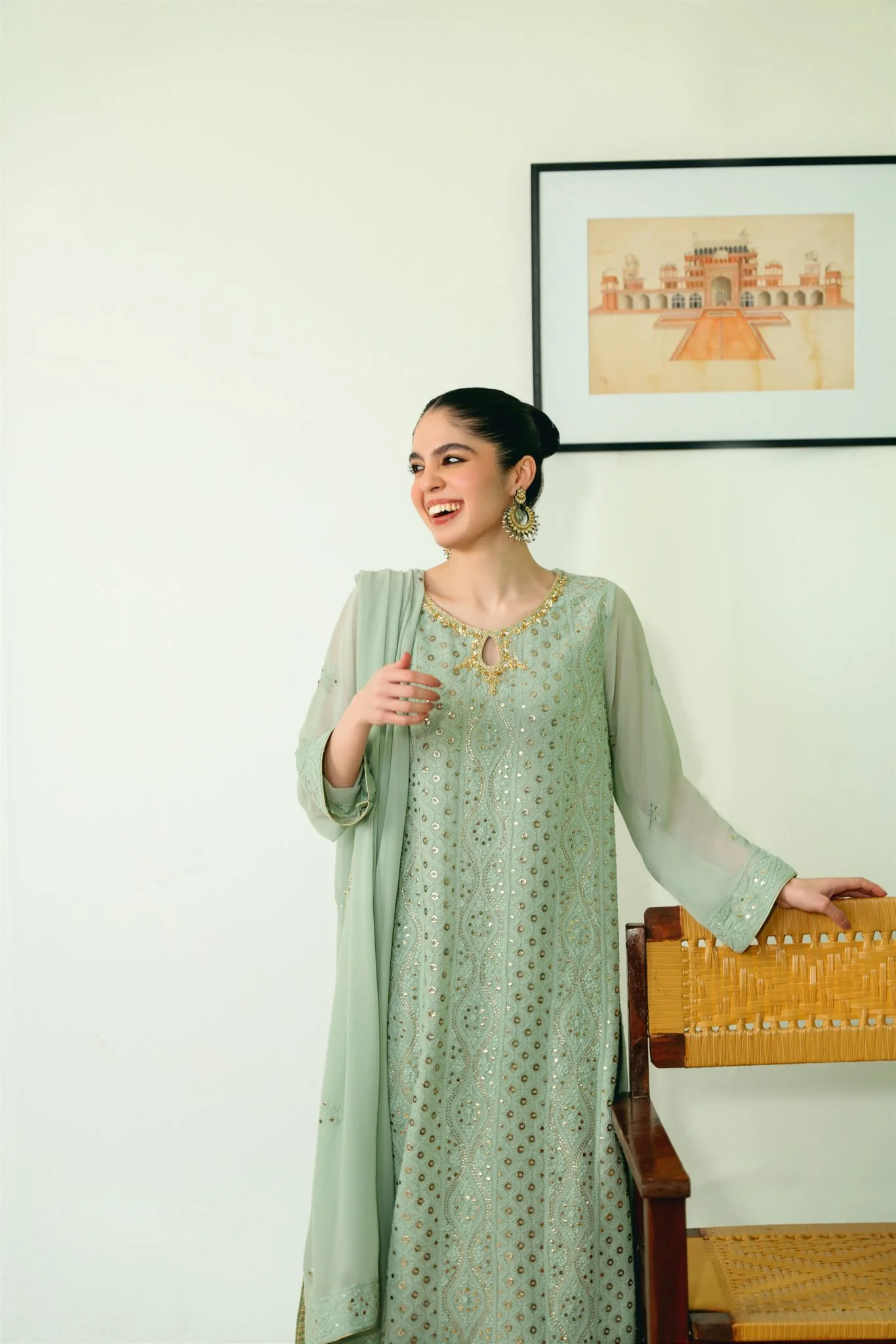 Mint Green Chikankari - Image 4