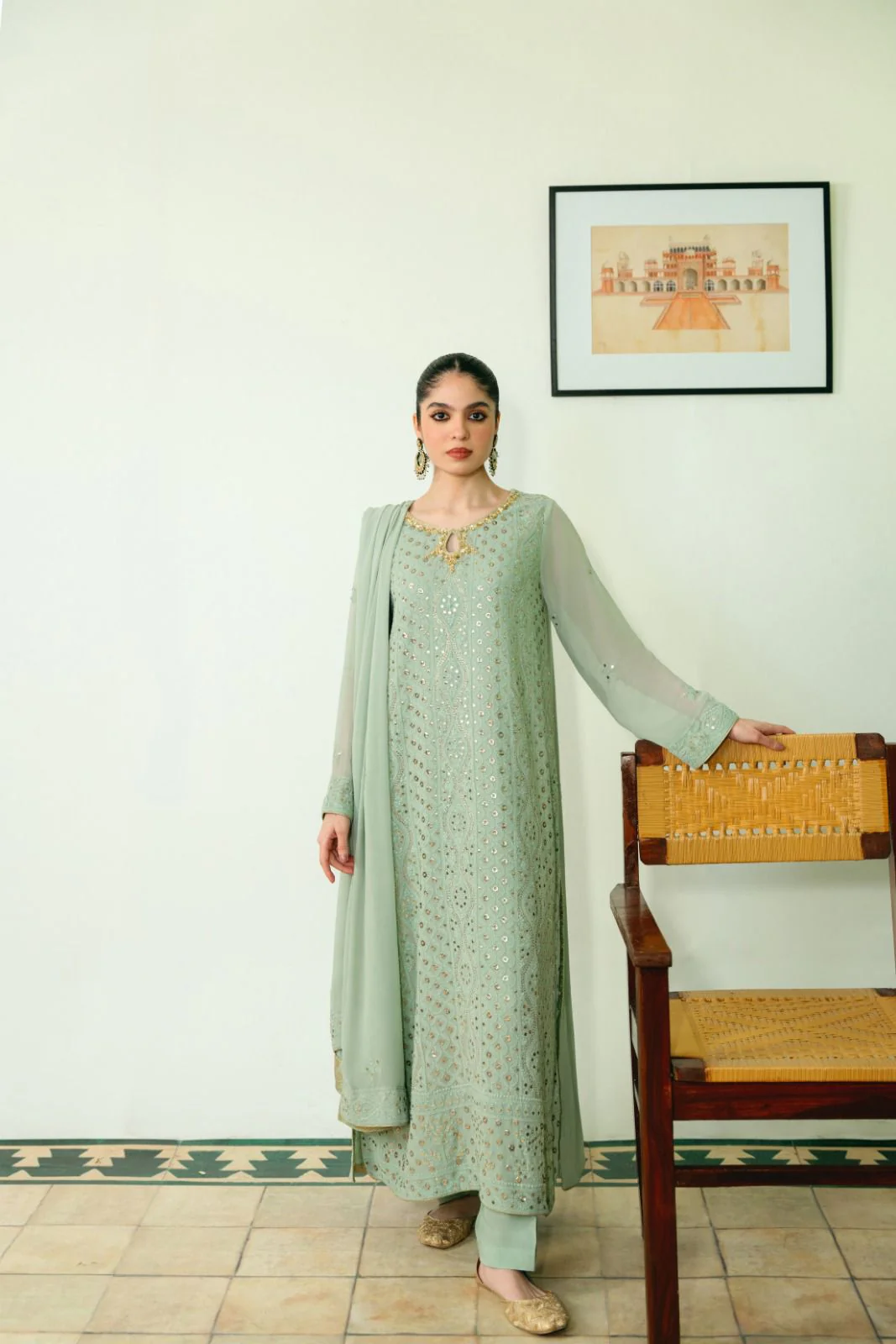 Mint Green Chikankari - Image 5