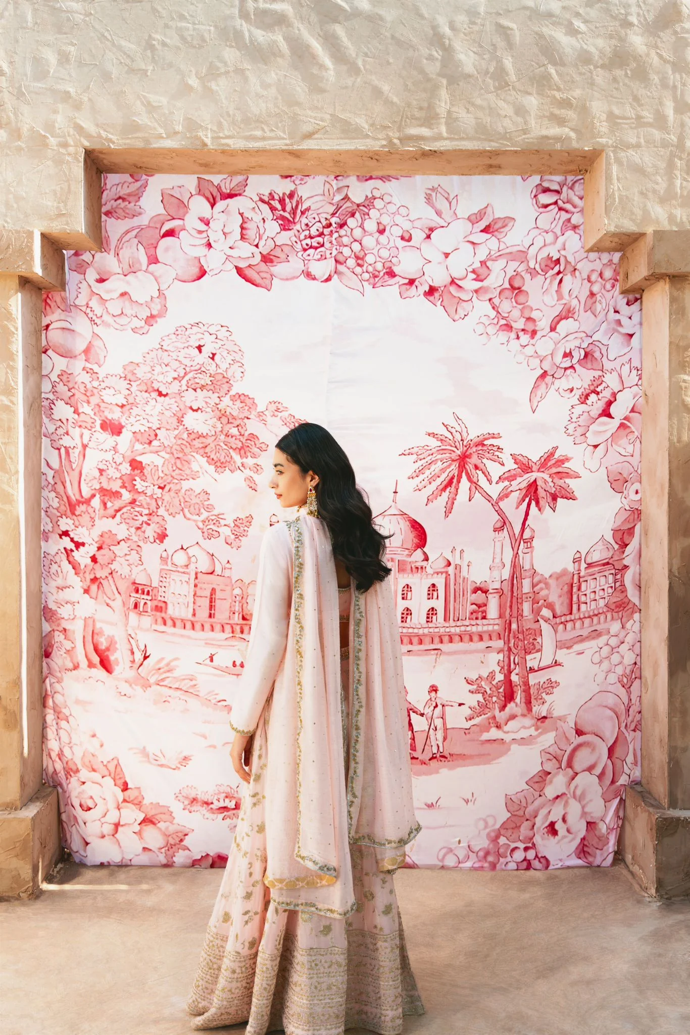 Pastel Pink Sharara Set - Image 2