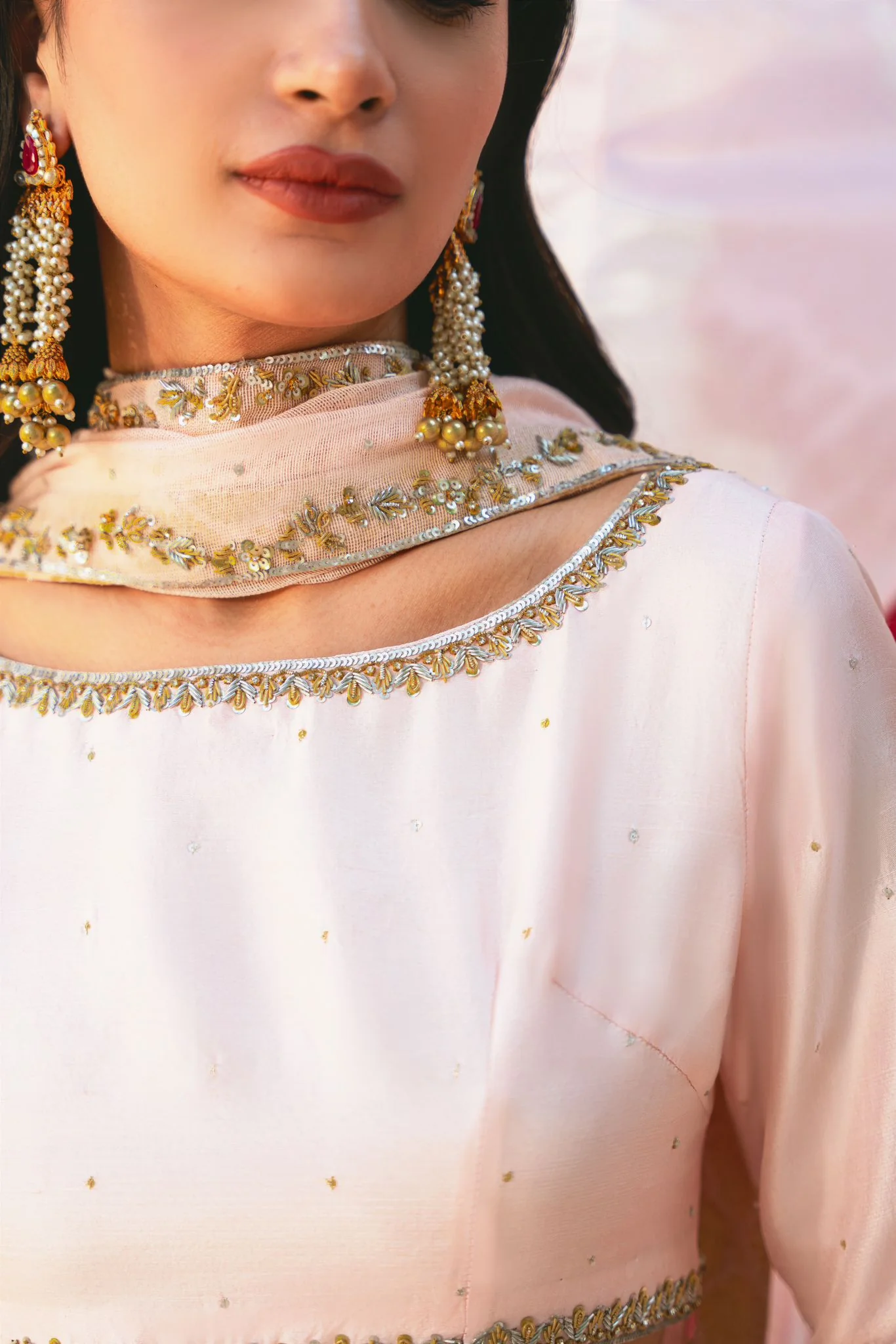 Pastel Pink Sharara Set - Image 5