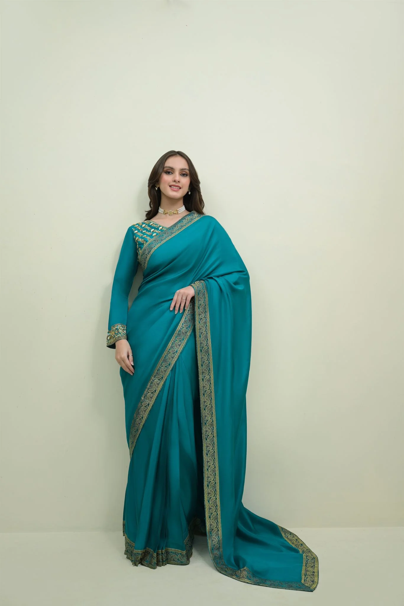 Teal Brocade